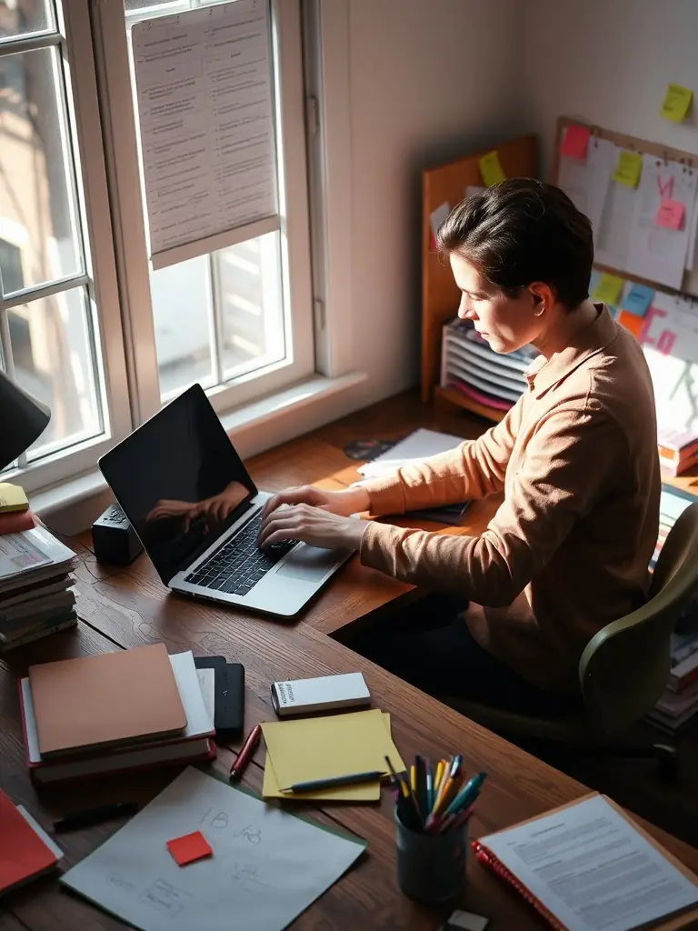 An individual working on a laptop in a focused environment, highlighting the importance of self-directed learning and personal development in business.